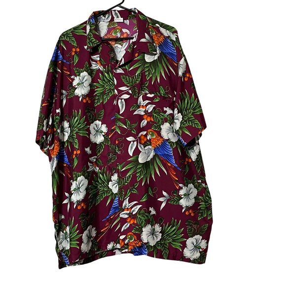 Mens Hawaiian Shirt Size 4XL King Kameha Parrot Floral Print - Picture 1 of 8